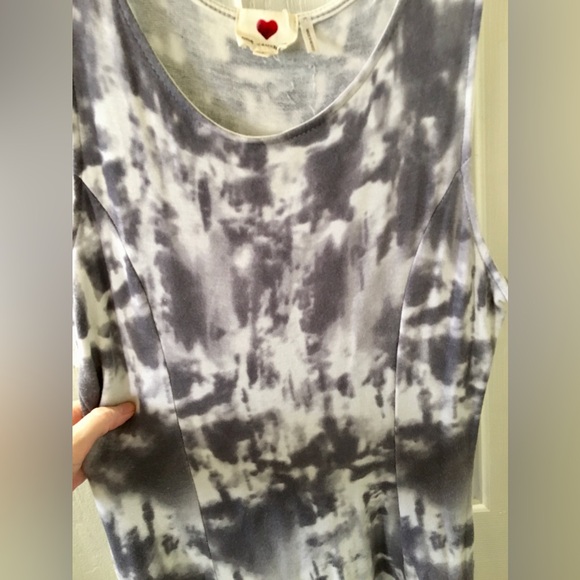 ❤️ One Clothing Dress Skater Style soft white grey dark grey watercolor design - Picture 2 of 14